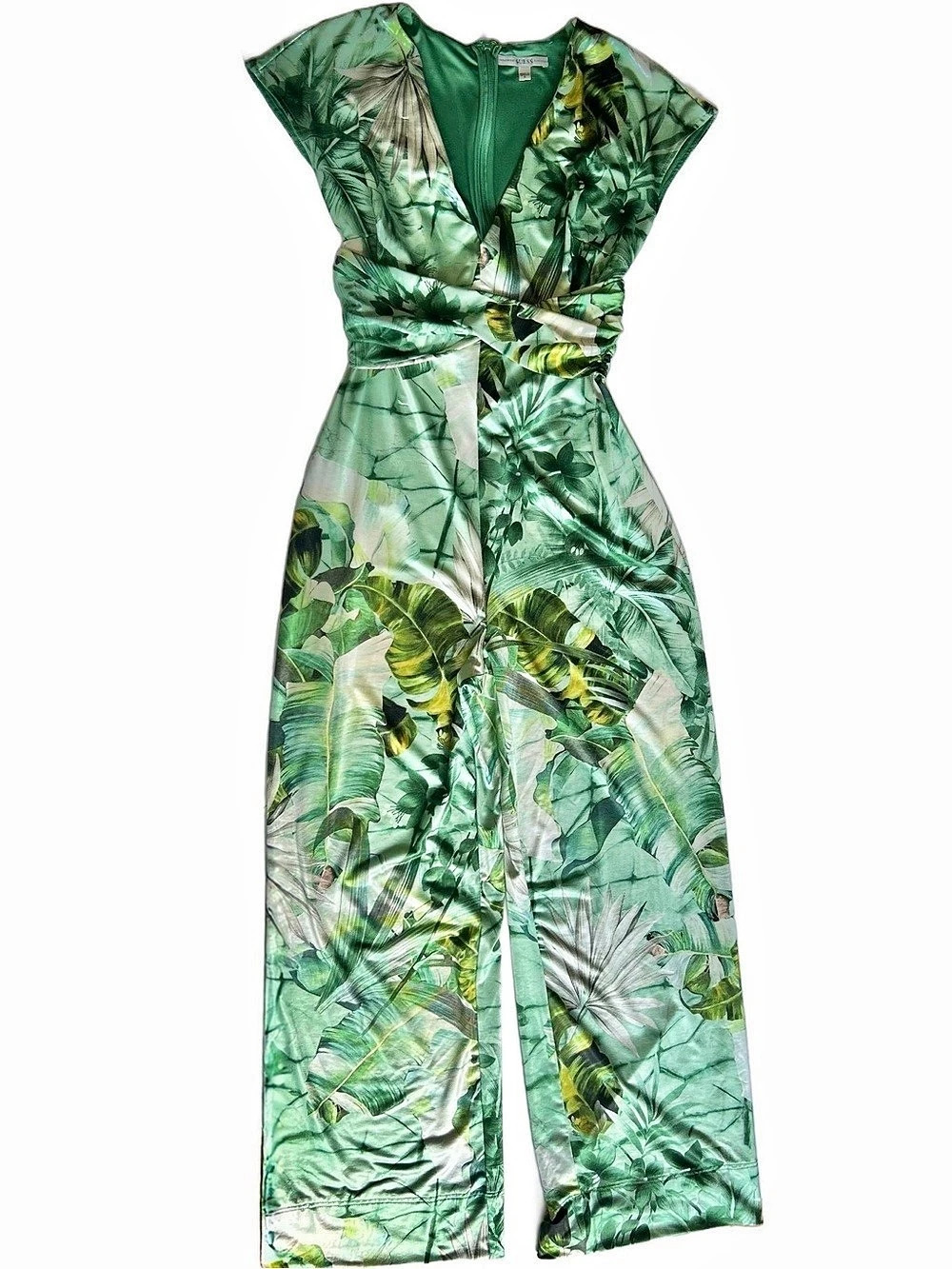GUESS Tropical Floral Wide Leg Jumpsuit Size Small